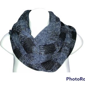 C.C Infinity Scarf Black & Blue Heather